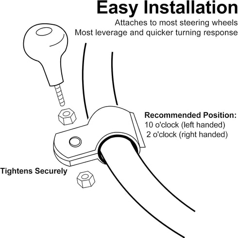 2 Pieces Steering Wheel Knob Spinner Suicide Knobs Steering Wheel 360 Degrees Rotation Tractor Accessories for Cars, Trucks, Tractors, Boats, Golf...