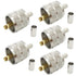 Pack of 5 UHF PL-259 PL259 Male-Plug Crimp Connector Adapter Connector for RG58/U LMR195 (UHF Male Crimp RG58)...