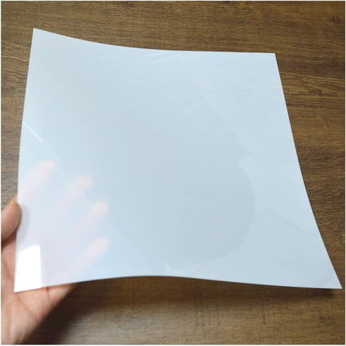 12 Sheets 7.5 mil Mylar Sheet 12 x 12 inch Milky Translucent PET Blank Stencil Making Sheet for Cricut, Silhouette, Cut Tool Template Material (7....