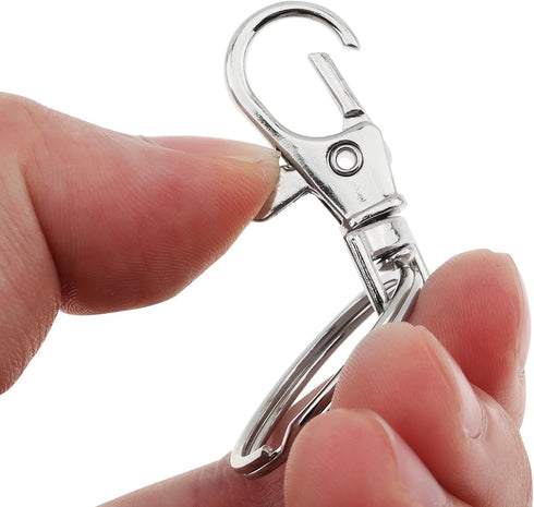 50PCS Metal Lobster Claw Clasp with Key Rings, keychain making kit (Claw Clasp 25pcs+Key Chain Ring 25pcs) for Keychain Clip, Key, Jewelry Making,...