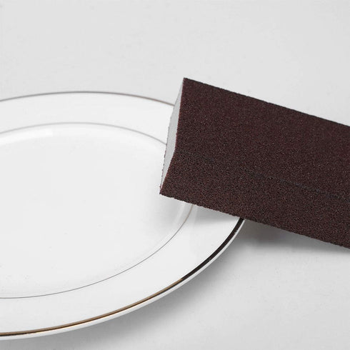 uxcell 8pcs Scouring Pads Non-Scratch Scouring Sponge Scrub Pads 4" x 2.8" for Scouring Kitchens, Dishwashing, Brown...