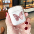 JOYLAND Clear Couple Case Cover for AirPod 1&2, Butterfly Case Crystal Clear Bright Transparent Glossy Smooth Anti-dust Flexible Protective Cover ...