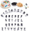 Mini Alphabet Number Cookie Cutters Sets of 37 Pieces Letter Mold Tools for Fondant Biscuit,Cake,Fruit,Vegetables,or Dough Stainless Steel...