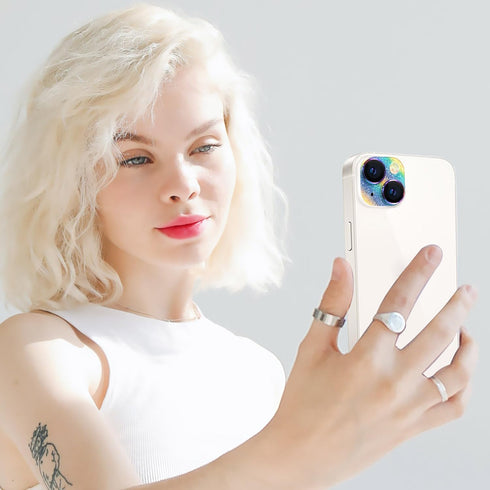 Compatible with iPhone 14 and iPhone 14 Plus Camera Lens Protector, Anti-Scratch Tempered Glass Camera Screen Protector Shockproof Full Protective...