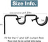 OVOV Double Curtain Rod Bracket 3 Pack Heavy Duty 1 and 5/8 Inch Curtain Rod Holders for Bedroom Living Room Brown...