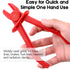 Swpeet 3Pcs Red Line Clamps Flexible Hose Clamps Pliers Kit, Hose Pinch Off Pliers Set Line Clamps for Brake Hoses, Fuel Hoses, Coolant Hoses, Mos...
