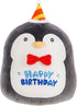 16 inch Happy Birthday Penguin Plush Pillow, Soft Penguin Plushies Toy, Cute Ocean Stuffed Animal Home Room Decoration Birthday Party Gift for gir...