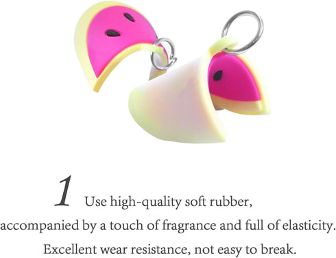 100 Pcs Silicone Bracelet Charms Colorful Bracelet Charms Rubber Band Bracelet Making Kit for Kids Necklace DIY Charm Bracelets...