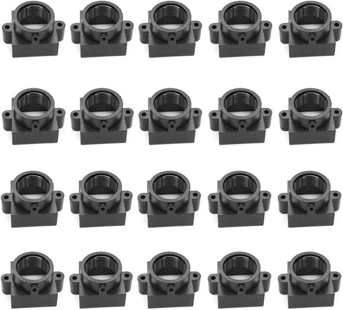 20 Pieces M12 20MM Hole Spacing Interface Plastic CCTV Security Camera Lens Holder Board Lens Holder Board Module Lens Mount Connector, Black...