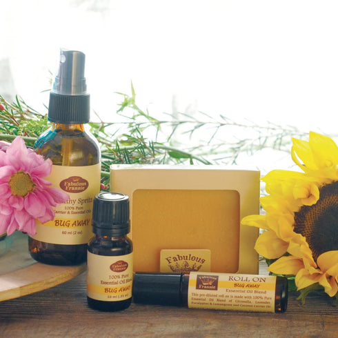 Fabulous Frannie Bug Away 100% Pure, Undiluted Essential Oil Blend of Citronella, Lavender, Eucalyptus & Lemongrass 10ml (Pack of 1)...