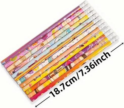 100 pieces Happy Birthday Pencils Colorful Printed Birthday Pencils With Top Erasers Perfect For Teachers Classrooms Reward Birthday Party Kids Gi...