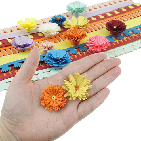 FAZHBARY 20 Inch / 50 CM Quilling Paper Flowers Kit Colorful 8 Different Petal Paper Quilling Strips Bulk for Beginners DIY Handmade Art Crafts...