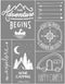 A Makers’ Studio | Tri Mesh Adhesive Stencil | Adventure | Reusable | DIY Art and Craft Stencils | Multi-Surface Adhesion | 8.5 x 11...