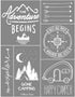 A Makers’ Studio | Tri Mesh Adhesive Stencil | Adventure | Reusable | DIY Art and Craft Stencils | Multi-Surface Adhesion | 8.5 x 11...