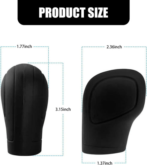 2 PCS Car Shift Knob Cover, Silicone Protective Cover, Gear Lever Anti-Slip Cover, Shifting Head Decor Kit, Automotive Interior, Universal for Mos...