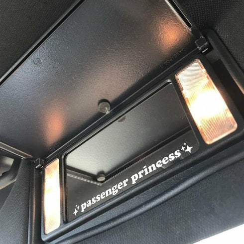 Pack 3 Passenger Princess Rearview Mirror Decal, Vanity Mirror Stickers, Cute Vinyl Stickers, Car Mirror Decal, Car Decal for Women, Window Vinyl ...
