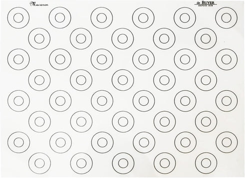 de Buyer Macaron Silicone Baking Mat - 15.75” x 11.75” - Perfect for Macarons & Cookies - Nonstick & Easy to Clean...