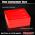 Ernst Manufacturing Toolbox Tray: Stackable Garage Organizer Tray in Green with 3 Compartments - Ideal for Trades, Mechanics, Electricians, Plumbe...
