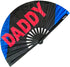 Clack Daddy Fan Large Rave Fan Loud Clack Drag Queen Clap Bamboo Folding Fan for Men Women Club Dance Circuit Party Snap Fan...