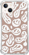 Trippy Smile Face Phone Case for iPhone 13, Cute Funny Melted Face Beige Case for Girls Women Boys Men, Unique Trendy TPU Bumper Case for iPhone 1...