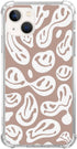 Trippy Smile Face Phone Case for iPhone 13, Cute Funny Melted Face Beige Case for Girls Women Boys Men, Unique Trendy TPU Bumper Case for iPhone 1...