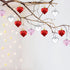 24 PCS Valentine's Heart Hanging Ornaments - Heart Shaped Tree Baubles, Plastic Decoration for Valentine's Day, Mother's Day, Wedding, Home Party ...