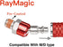 Industrial-Grade 1/4" Swivel Air Plug, 6-Pack 360° Swivel Steel Red Electrophoresis Plug, 1/4-Inch NPT Male Pre-Coated 18-Threads, Air Hose Fittin...