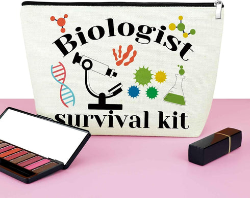Biologist Gifts Makeup Bag Biology Science Teacher Gifts Biology Lover Gifts Cosmetic Bag Biology Student Gifts Biology Major Graduation Gifts Lab...