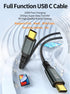 USB-C Cable, 6.6FT, 100W PD Fast Charging, 20Gbps Data Transfer, 8K Video Output, Compatible with iPhone 15, MacBooks, iPad, Galaxy, Pixel, and Mo...