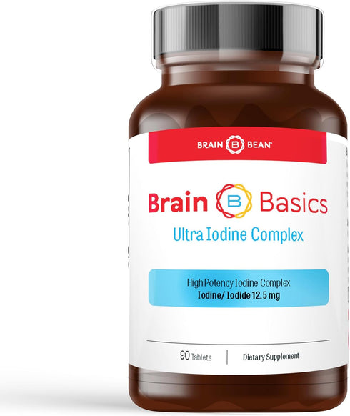 Brain Basics Ultra Iodine Complex Supplement for Thyroid Support, Iodine and Potassium Iodide in One, Iodine Supplement for Thyroid and Brain Heal...