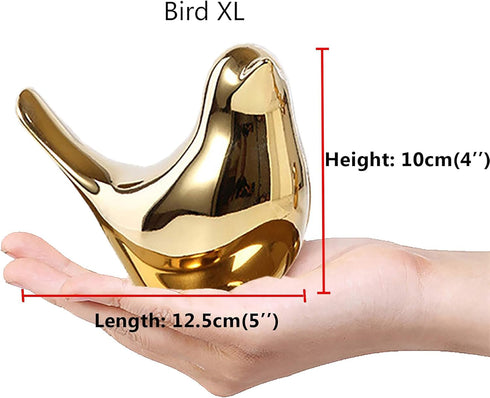 FANTESTICRYAN Small Birds Statues Gold Home Decor Modern Style Figurine Decorative Ornaments for Living Room, Bedroom, Office Desktop, Cabinets...