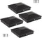6X6 Post Caps for 5.5inx5.5in Wood Fence Post, Water-Proof UV-Proof Durable PP Plastic Decking Post Top Cap Cover with Mounting Screws, 4 Pcs, Bla...