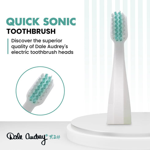 Ayurvedic Quick Sonic Toothbrush Head Replacement for Adults | DailyClean Toothbrush | (2 Count)...