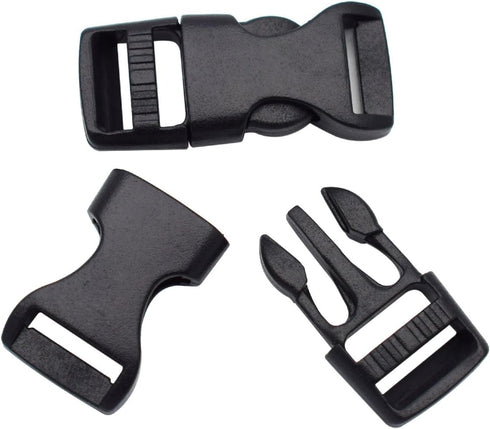 15 Pack 1/2 inch Mini Buckle Adjustable webbing Buckles 12mm Flat Side Release Buckles for Backpack Straps/Pet Collar...