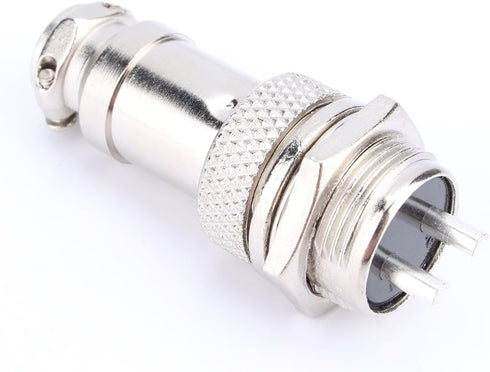 Yosoo M16 16mm 2 Pin Screw Type Electrical Aviation Plug Socket Connector Used in and Electronic Connector of Aviation (2 Pin)...