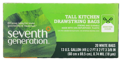 Seventh Generation Bag Trash Drwstrng 13gal...