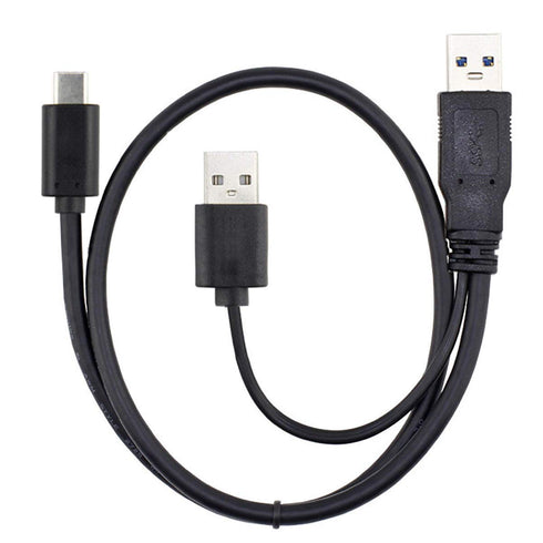 xiwai Type-C USB-C to USB 3.0 Male & USB 2.0 Dual Power Data Y Cable for Laptop & Hard Disk...