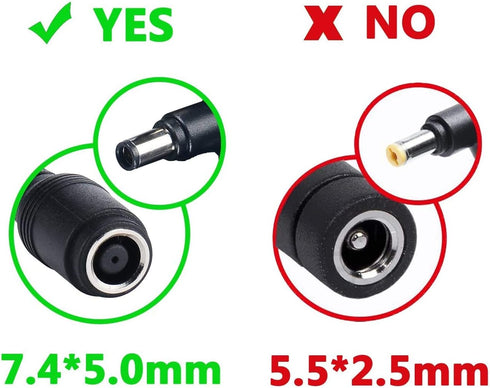 Tip Adapter Connector Converter Female Big Old 7.4 to New Blue 4.5mm Tip for HP Stream Spectre Pavilion Envy Elitebook Split Chromebook-2Pack...