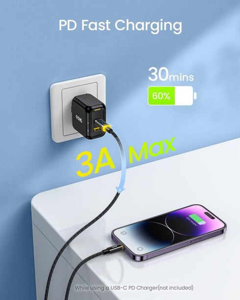 AOHI USB C to Lightning Cable, Fast Charging Cable Cord Compatible with iPhone 14 Plus 14 Pro Max 13 Pro 12 11 X XS XR 8 Plus, Air Pods Pro...