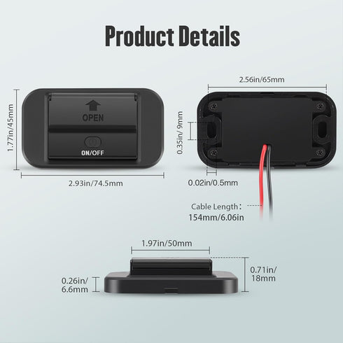12V RV Type C USB Outlet with Power Switch 78W Dual PD3.0 USB & QC3.0 Quick Charge Socket 12V 24V Car Charger RV Switch Panel Car Charger with Wat...