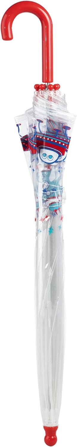 totes Kid's Clear Bubble Umbrella with Dome Canopy, Lightweight Design, Wind and Rain Protection, Cosmic Adventure, Kids-38...