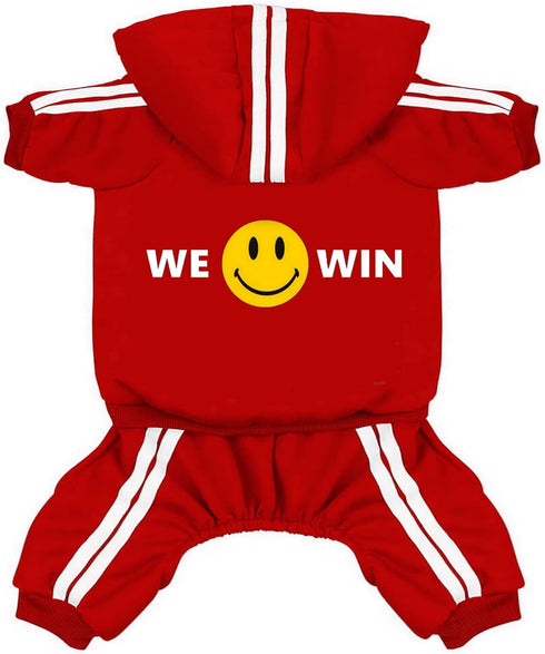 Cute Dog Hoodie Tracksuit Sweater Coat Jacket Winter Pajamas Clothes Clothing Jumpsuit 4-Legs Red for Cat Puppy Small Medium Big All Type Dogs (6X...