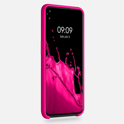 kwmobile Case Compatible with OnePlus Nord N10 5G Case - TPU Silicone Phone Cover with Soft Finish - Neon Pink...