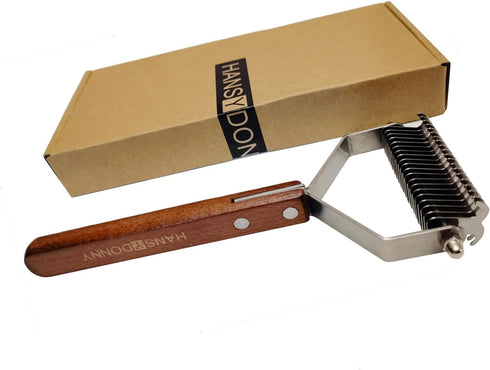 ???????????????????? Dog Brush for Shedding, Dematting Comb for Dogs and Cats - Say Goodbye to Knots, Floating Fur and Bottom Fluff with This Desh...