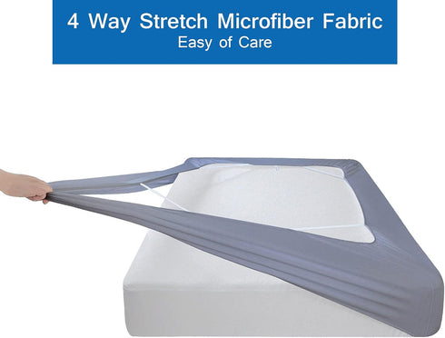 Twin Size Box Spring Cover Bed Skirts Wrap 4 Side of The Mattress, Stretch & Snug Fit, Ultra Soft, Wrinkle Free, Replacing Bed Skirt for Hotel and...