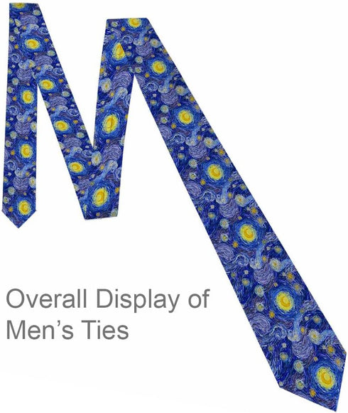 White Floral Mens Tie Botanical Romantic Printed Floral Men's Necktie Ties for Mens Daily Wedding Party Business...