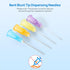 JMU 100pcs Dental Irrigation Needle Tips, 23G Blunt Dispensing Needle Tips Endodontic Irrigarion Needles, Luer Lock Design, Blue...