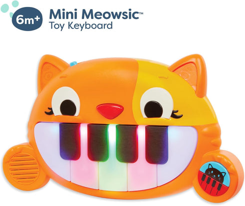 B. toys- B. baby- Mini Meowsic- Mini Toy Keyboard – Baby Piano – Songs, Sounds & Lights – Sensory Baby Toys – 6 Months +...