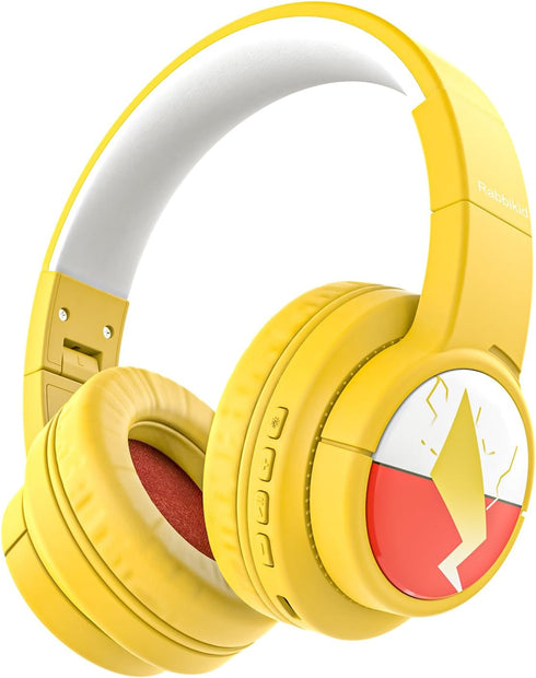 Kids Bluetooth Headphones, Wireless Headphones with Microphone, 74/85/94dB Volume Limited, 80H Playtime, Foldable Over Ear Headphones for School, ...