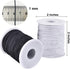 Elastic String for Bracelets, 2 Rolls 1 mm Sturdy Stretchy Elastic Cord for Jewelry Making, Necklaces, Beading Black and White...